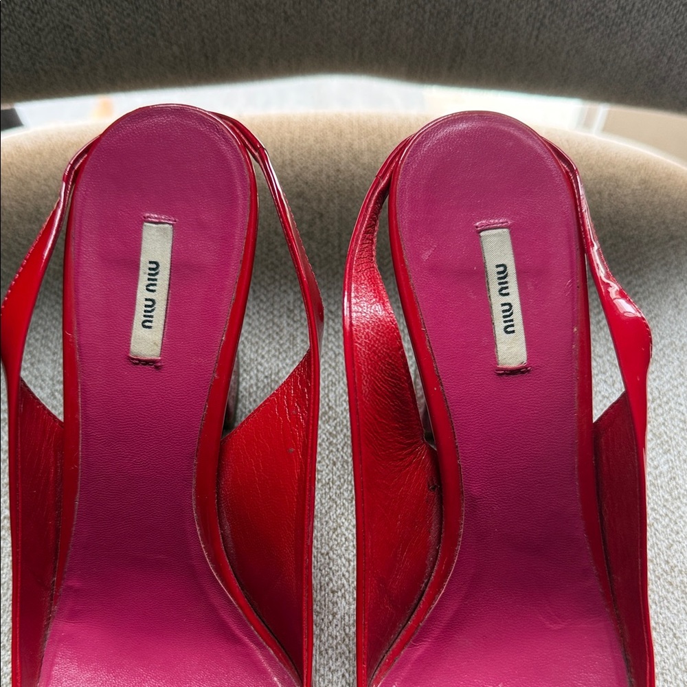 Miu Miu Bold Red Heels
